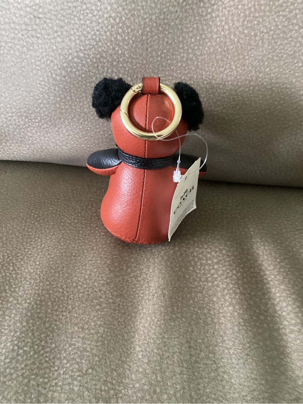 Coach Graphic Heart Leather Bear Charm - Picture 3 of 5